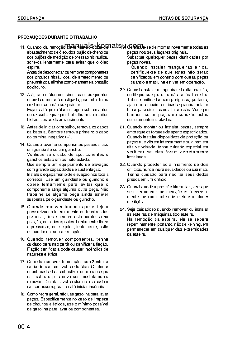 Protected: PC200-6(BRA) S/N B10001-UP Shop (repair) manual (Portuguese)