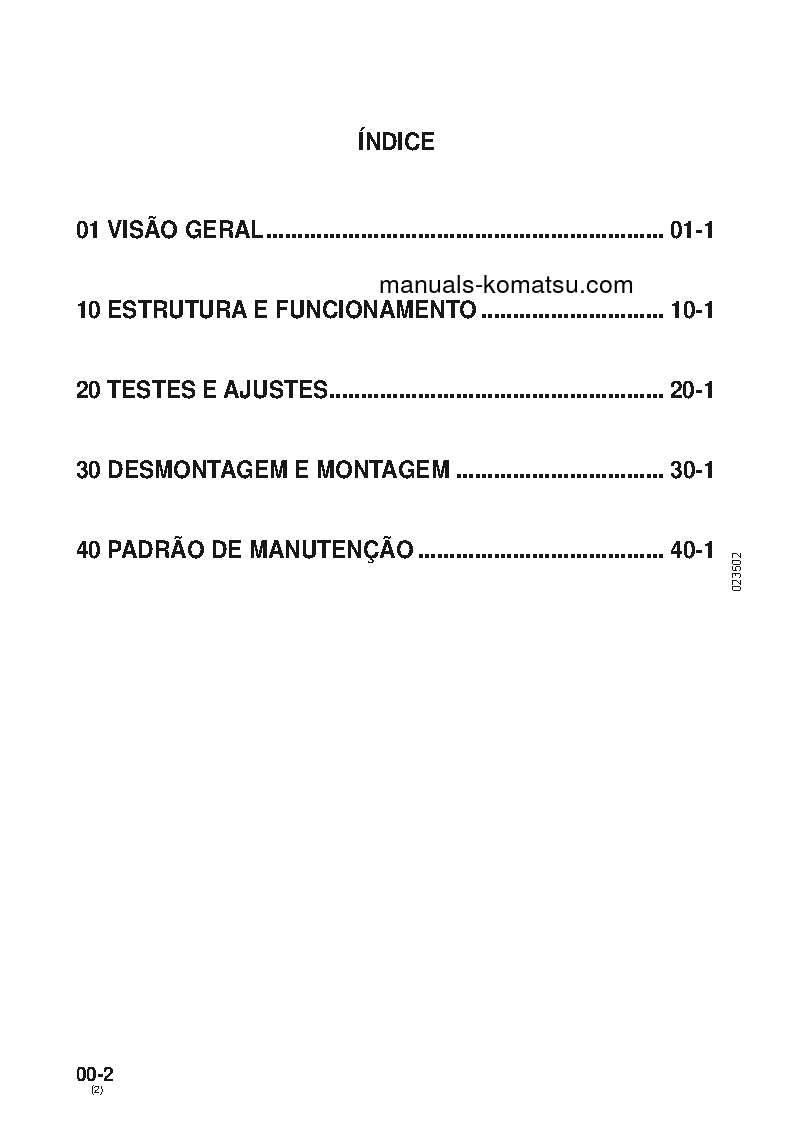 Protected: GD825A-2(JPN) S/N 10001-UP Shop (repair) manual (Portuguese)