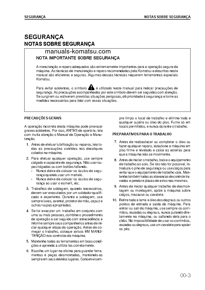 Protected: D61PX-12(BRA) S/N 1001-UP Shop (repair) manual (Portuguese)