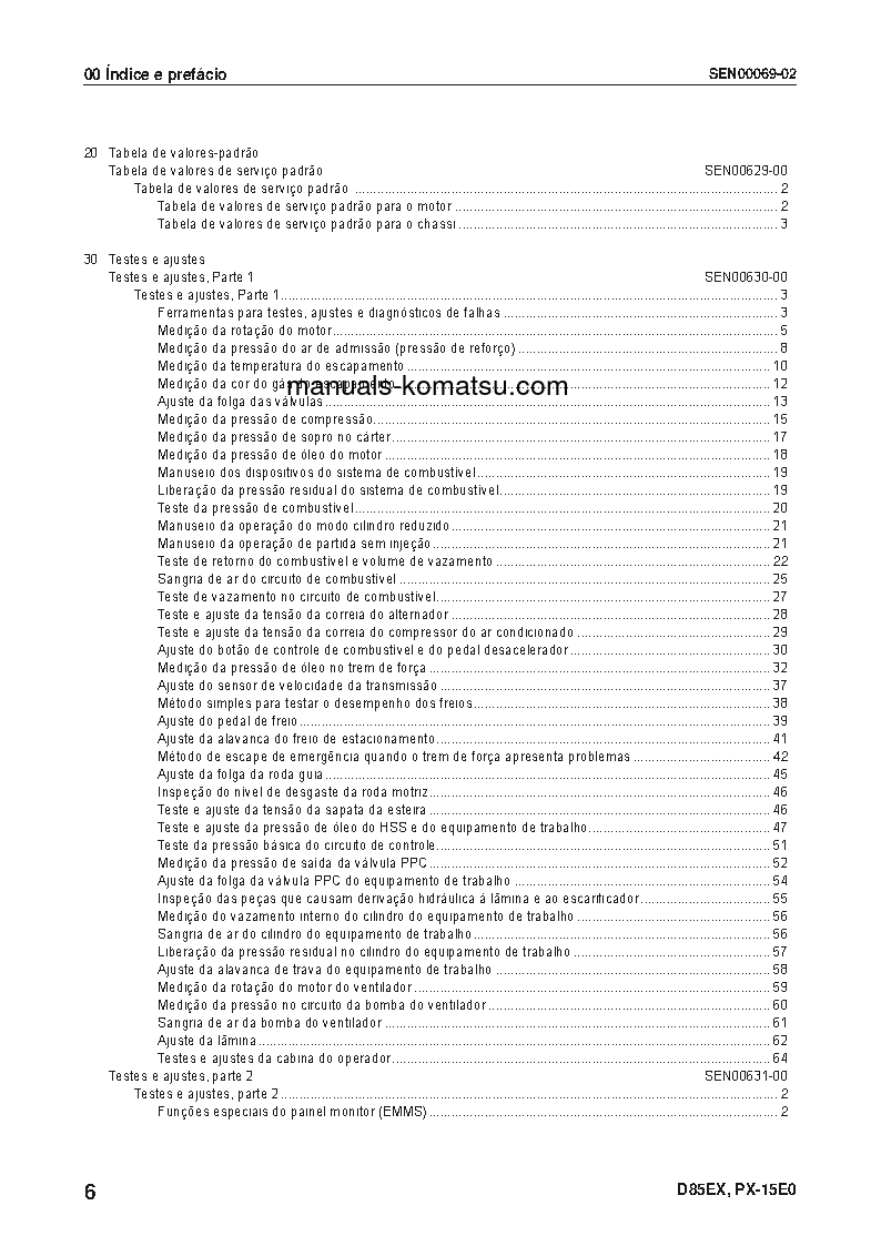 Protected: D85EX-15(JPN)-E0 S/N 11001-UP Shop (repair) manual (Portuguese)