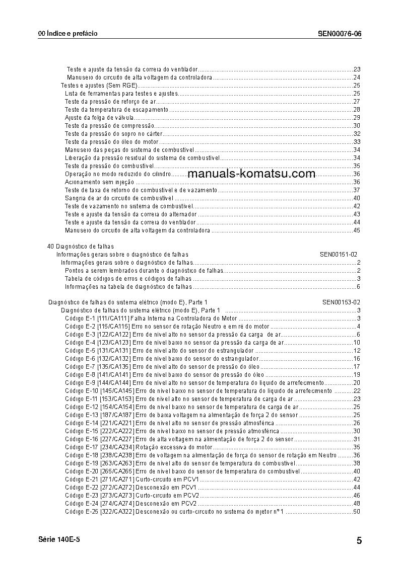 Protected: SAA6D140E-5(JPN) Shop (repair) manual (Portuguese)