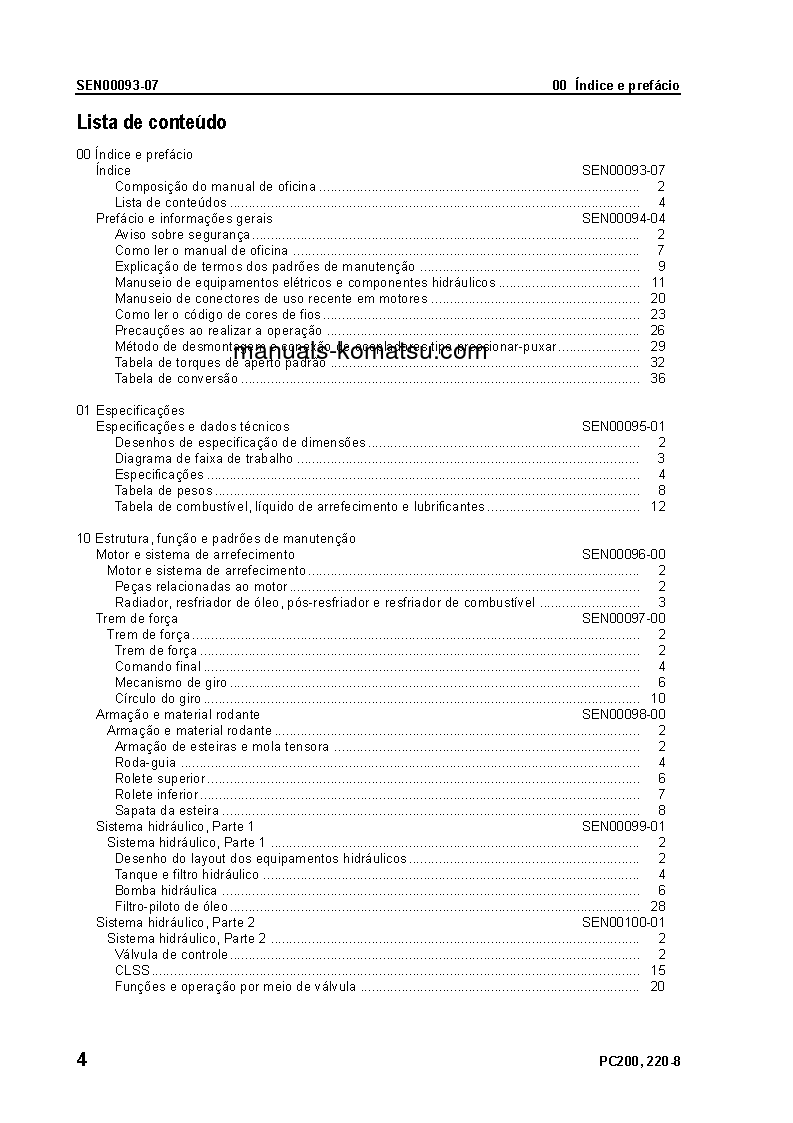 Protected: PC220LC-8(JPN) S/N 70001-UP Shop (repair) manual (Portuguese)