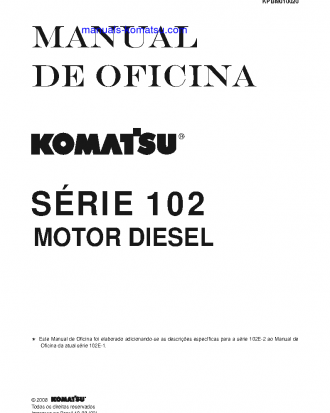 102 SERIES(BRA) Shop (repair) manual (Portuguese)