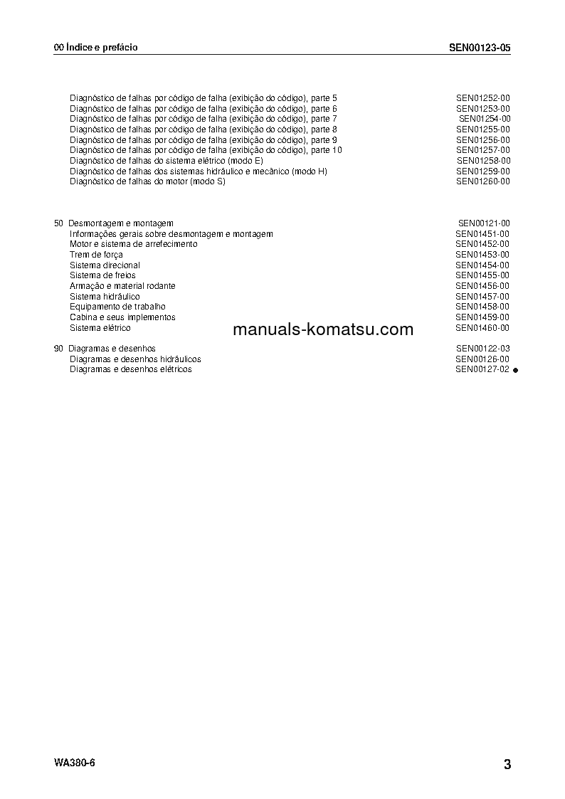 Protected: WA380-6(JPN) S/N 65001-UP Shop (repair) manual (Portuguese)