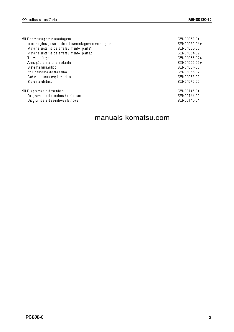 Protected: PC600LC-8(JPN) S/N 30001-UP Shop (repair) manual (Portuguese)