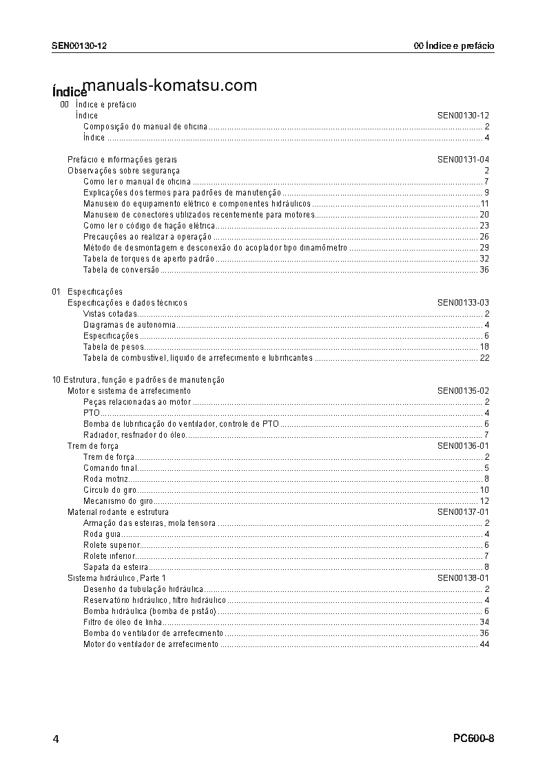 Protected: PC600LC-8(JPN) S/N 30001-UP Shop (repair) manual (Portuguese)