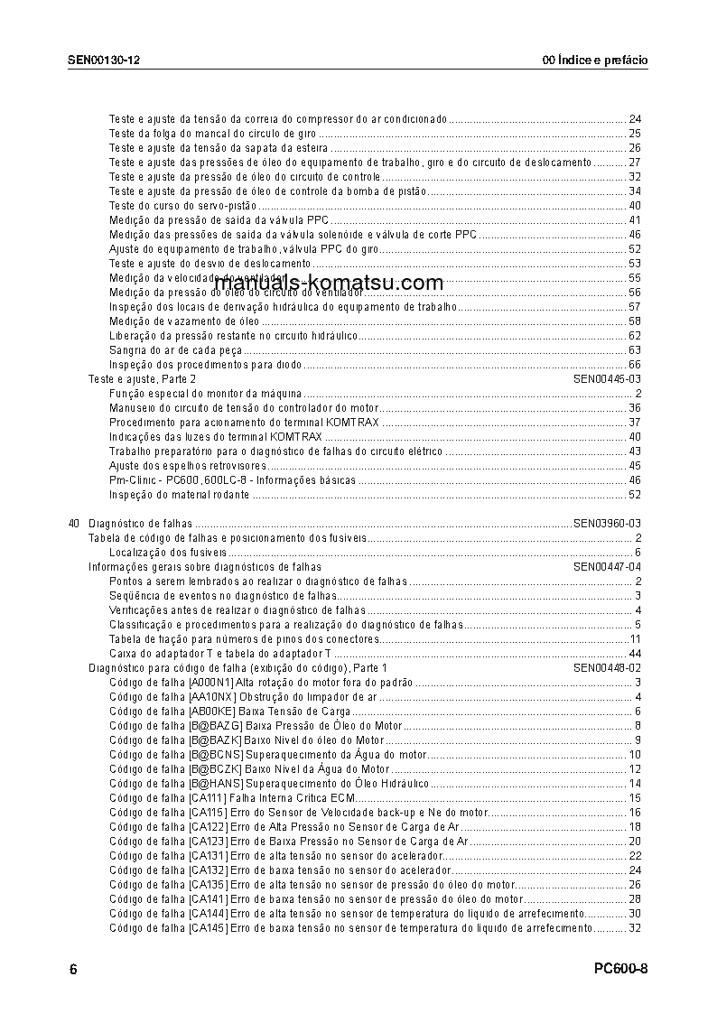 Protected: PC600LC-8(JPN) S/N 30001-UP Shop (repair) manual (Portuguese)