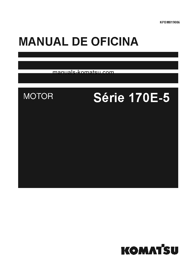 6D170E-5(JPN) S/N ALL Shop (repair) manual (Portuguese)