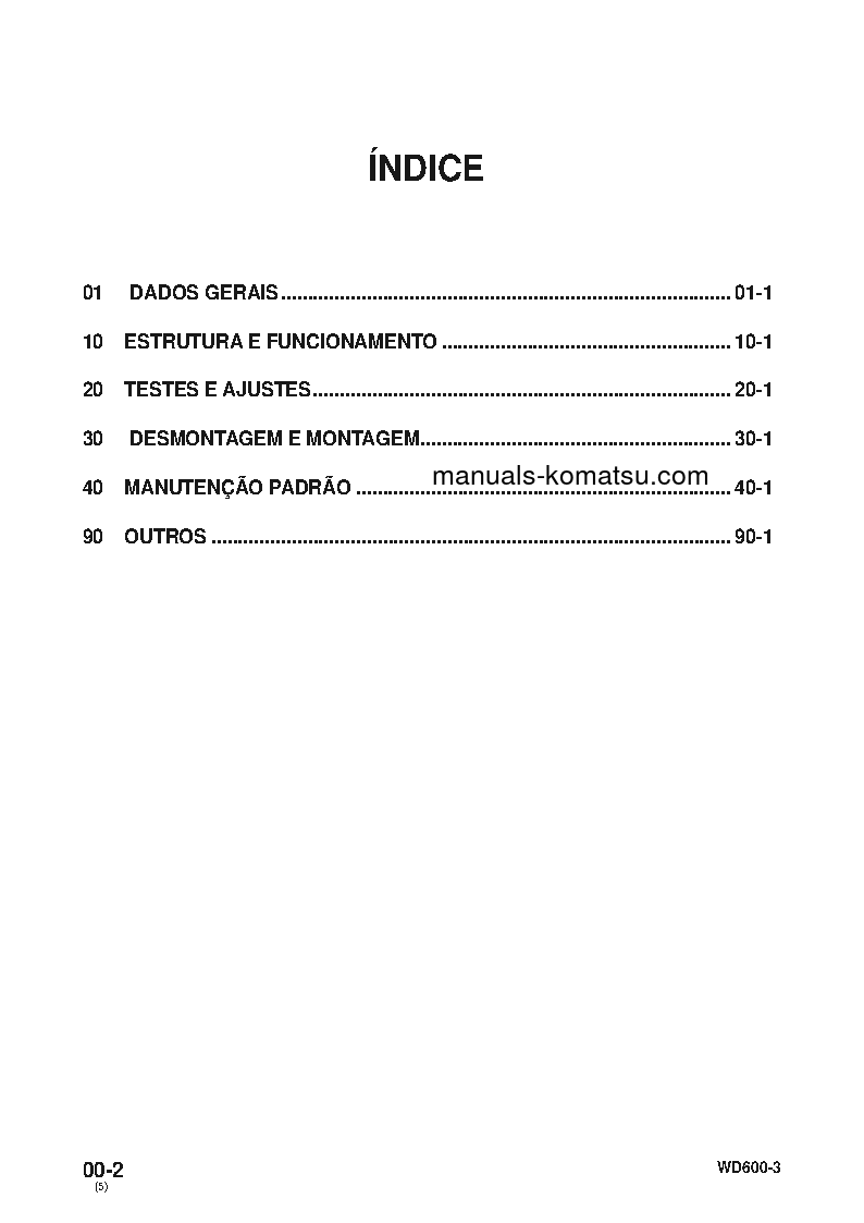 Protected: WD600-3(JPN) S/N 50001-UP Shop (repair) manual (Portuguese)