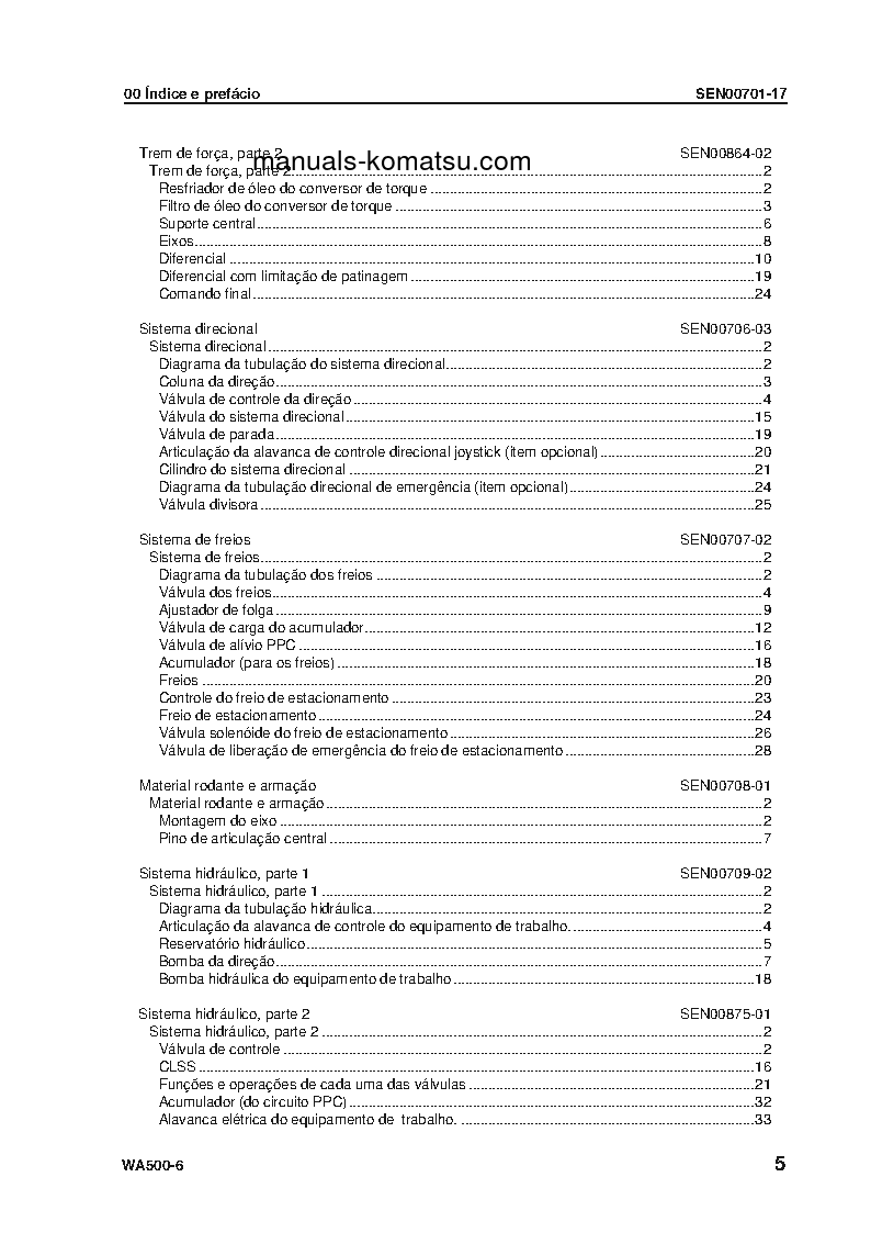 Protected: WA500-6(JPN) S/N 55001-UP Shop (repair) manual (Portuguese)