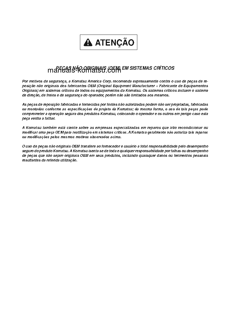 Protected: 830E-1(USA)-AC S/N A30561-UP Shop (repair) manual (Portuguese)