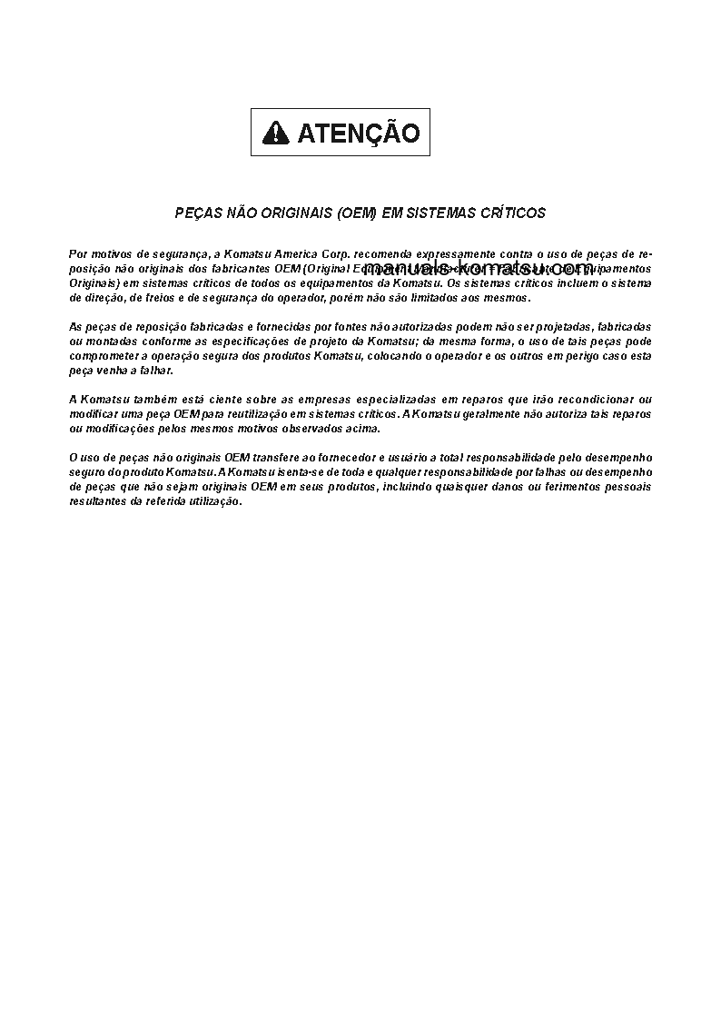 Protected: 830E-1(USA)-AC S/N A40962-UP Shop (repair) manual (Portuguese)