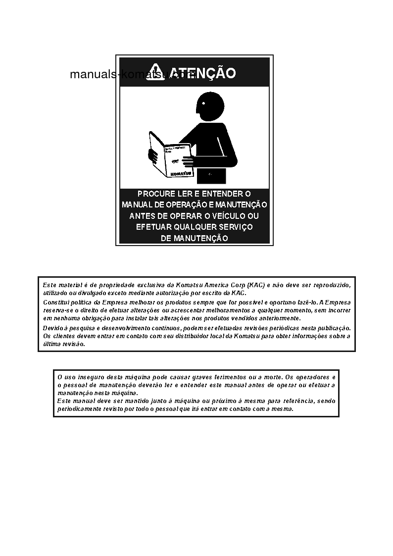 Protected: 930E-4(USA) S/N A31879-A31880 Shop (repair) manual (Portuguese)