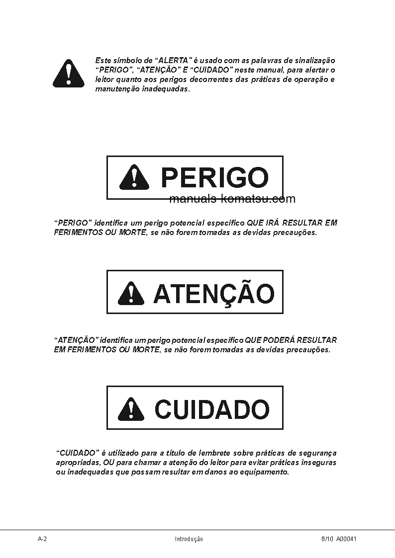 Protected: 930E-4(USA) S/N A31879-A31880 Shop (repair) manual (Portuguese)
