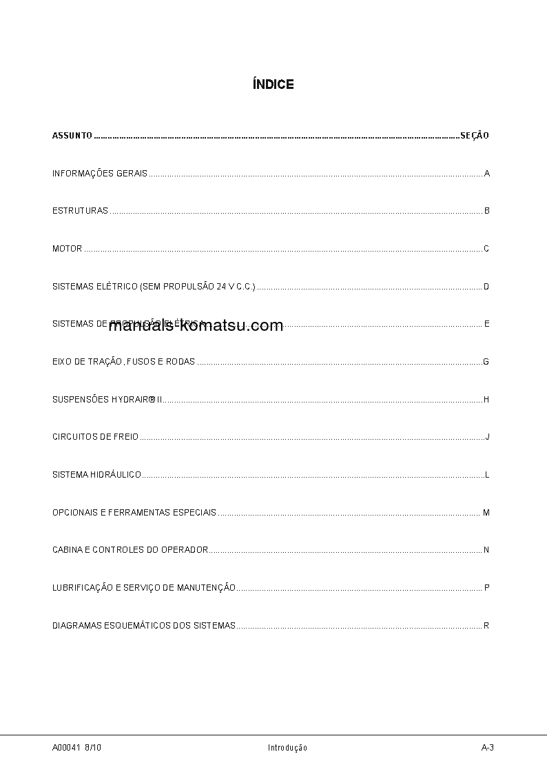 Protected: 930E-4(USA) S/N A31879-A31880 Shop (repair) manual (Portuguese)