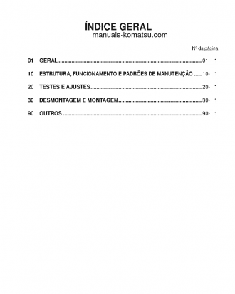 WA200-5(BRA) S/N B10001-UP Shop (repair) manual (Portuguese)