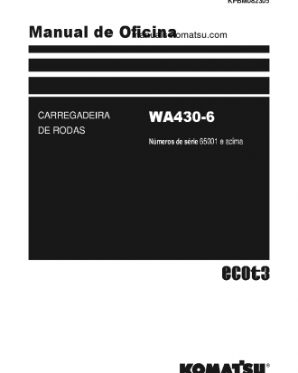 WA430-6(JPN) S/N 65001-UP Shop (repair) manual (Portuguese)