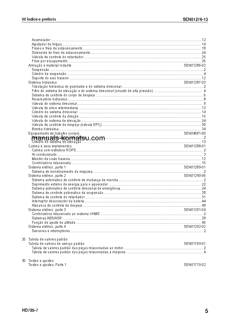 Protected: HD785-7(JPN) S/N 7001-UP Shop (repair) manual (Portuguese)