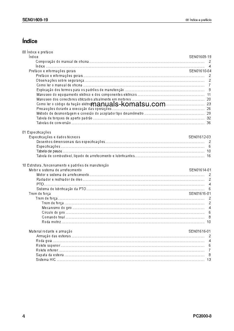 Protected: PC2000-8(JPN) S/N 20001-UP Shop (repair) manual (Portuguese)