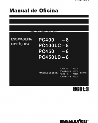 PC400-8(JPN) S/N 70001-UP Shop (repair) manual (Portuguese)