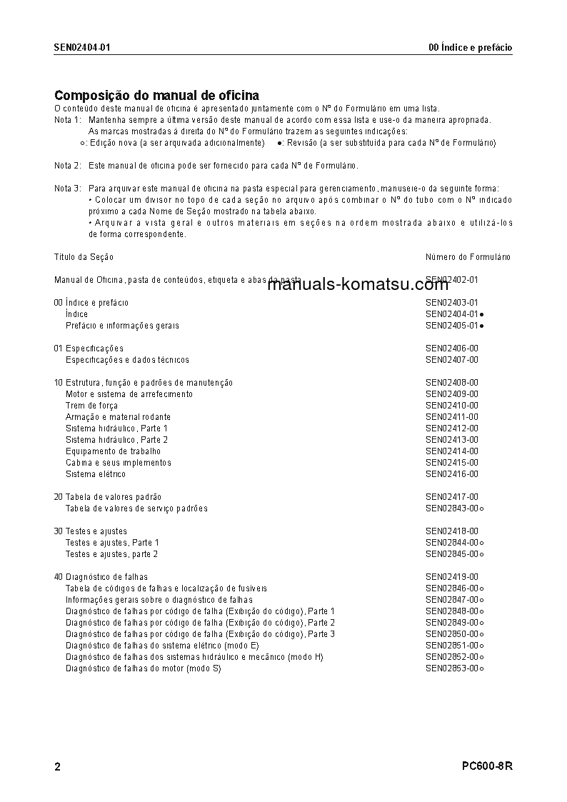 Protected: PC600LC-8(JPN)-R S/N 60001-UP Shop (repair) manual (Portuguese)