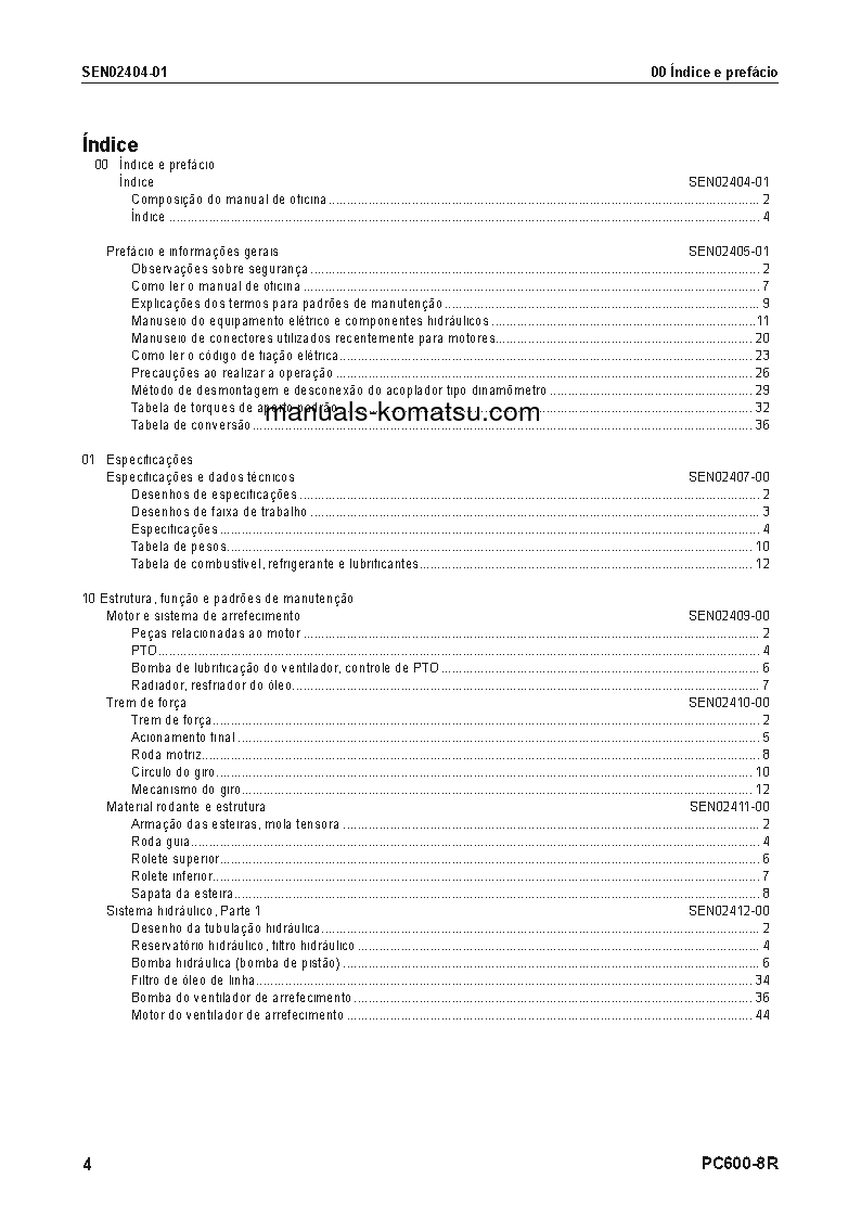 Protected: PC600LC-8(JPN)-R S/N 60001-UP Shop (repair) manual (Portuguese)