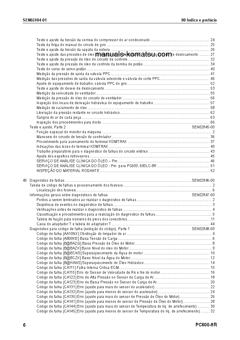 Protected: PC600LC-8(JPN)-R S/N 60001-UP Shop (repair) manual (Portuguese)