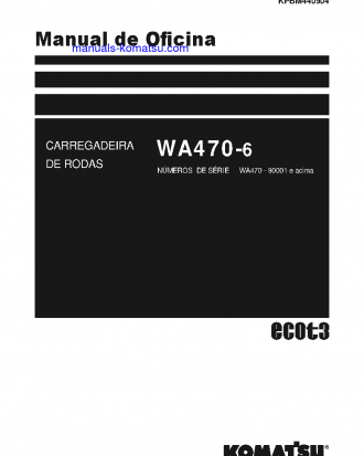 WA470-6(JPN) S/N 90001-UP Shop (repair) manual (Portuguese)