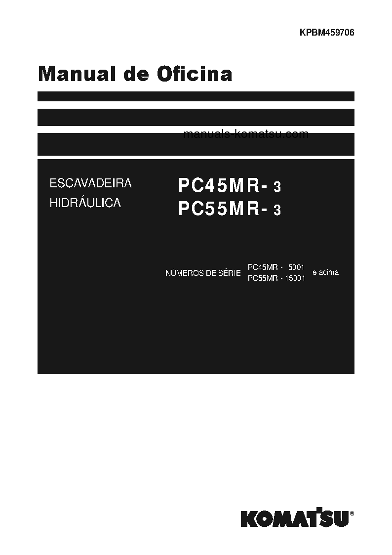PC55MR-3(JPN) S/N 15001-UP Shop (repair) manual (Portuguese)