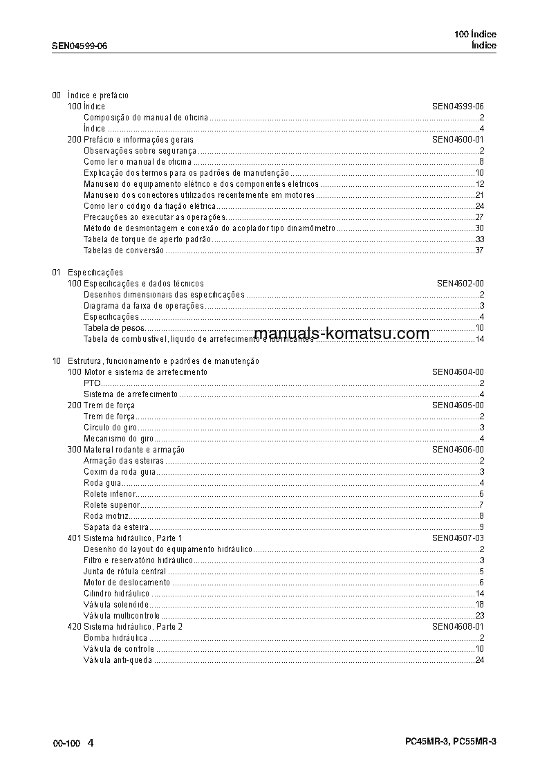 Protected: PC55MR-3(JPN) S/N 15001-UP Shop (repair) manual (Portuguese)