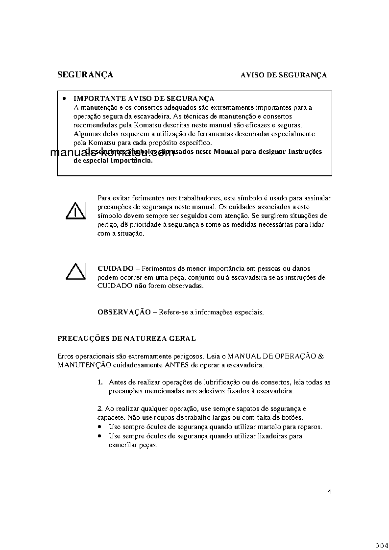 Protected: PC5500-6(DEU) S/N 15073-15073 Shop (repair) manual (Portuguese)
