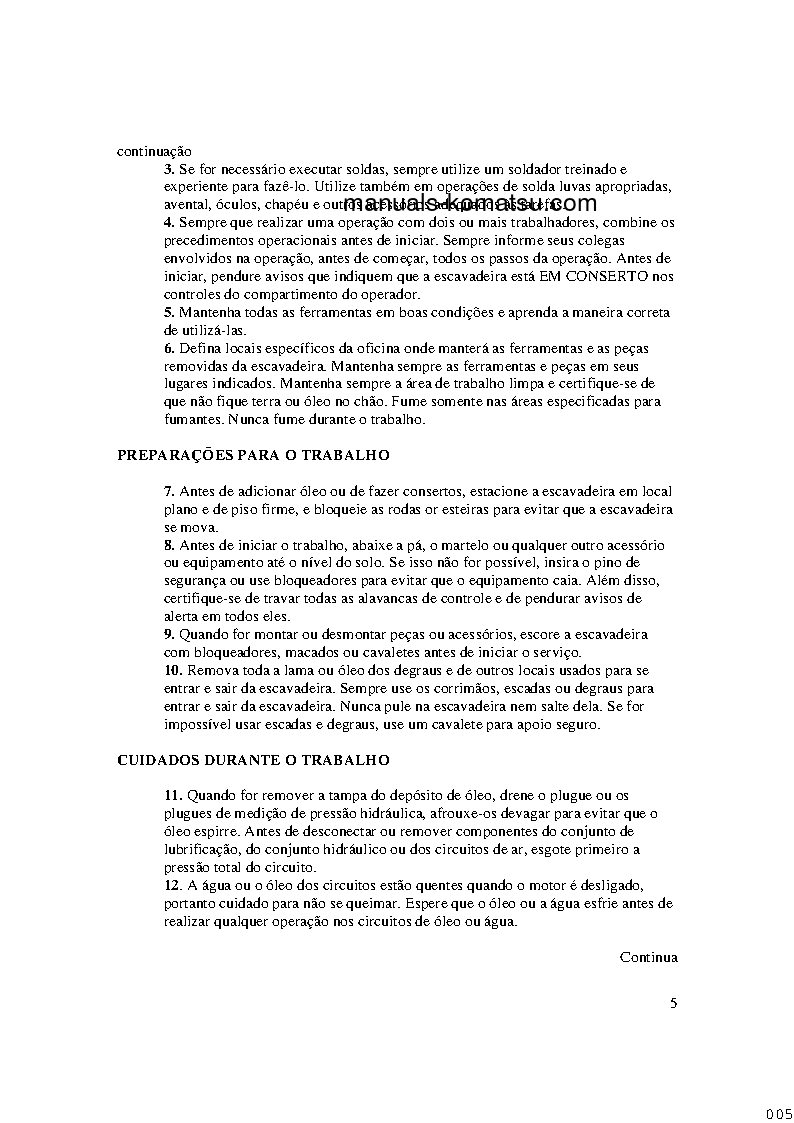 Protected: PC5500-6(DEU) S/N 15073-15073 Shop (repair) manual (Portuguese)