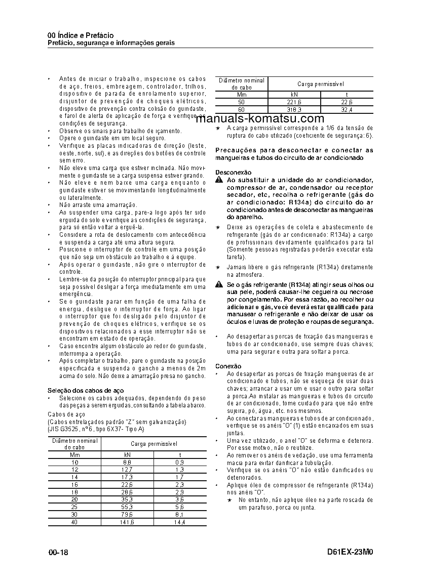 Protected: D61EX-23(BRA)-M0 S/N B50001-UP Shop (repair) manual (Portuguese)