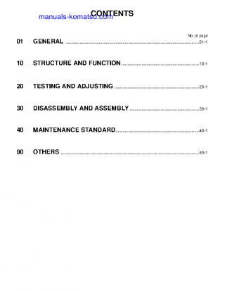 PC130F-7(IDN) S/N J10001-UP Shop (repair) manual (English)