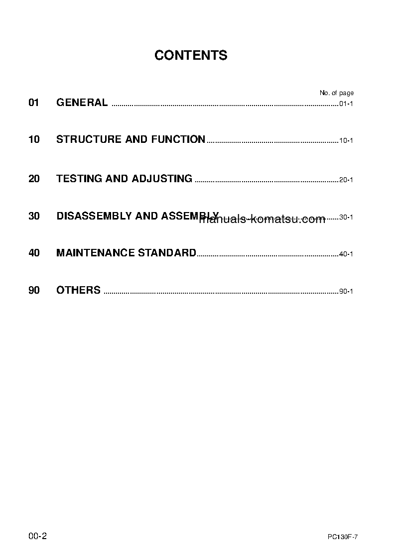Protected: PC130F-7(IDN) S/N J10001-UP Shop (repair) manual (English)