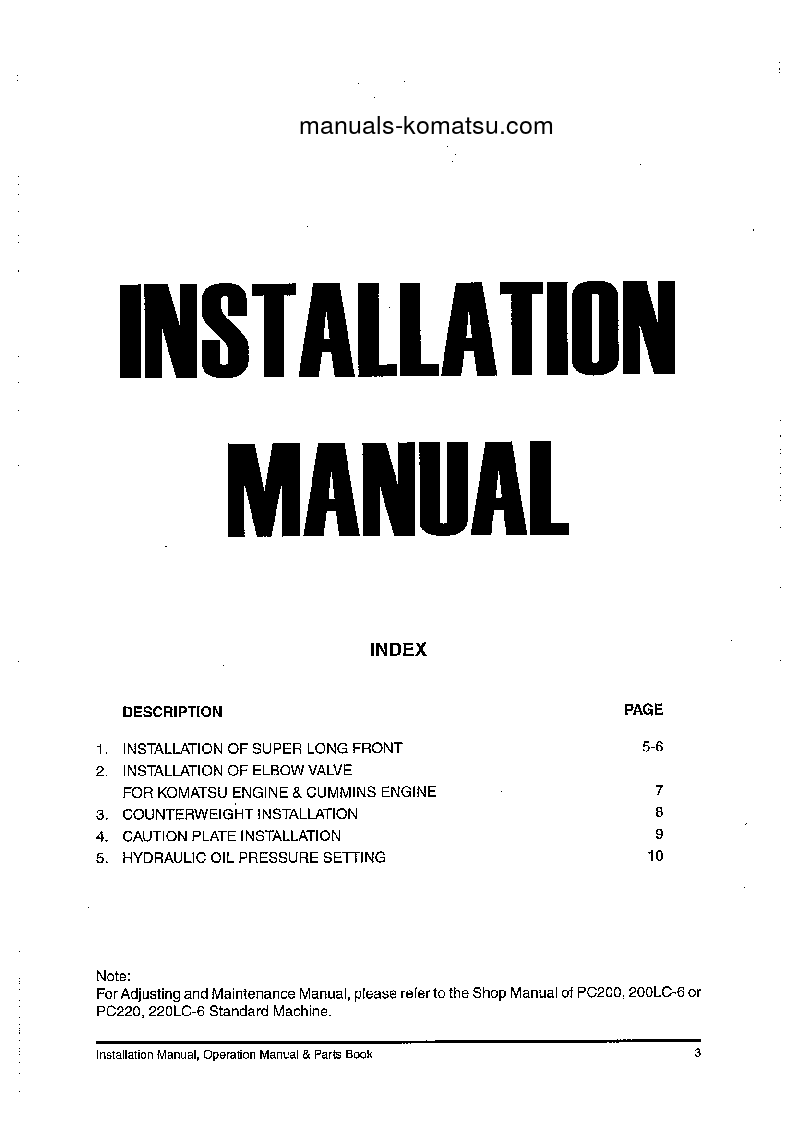 Protected: PC200SLF-6(IDN) S/N J20001-UP Operation manual (English)