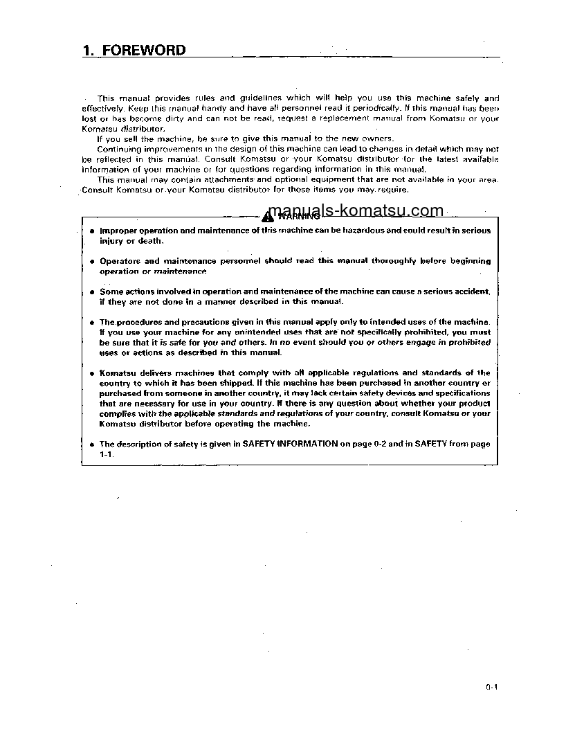 Protected: PC100-6(JPN) S/N J20001-UP Operation manual (English)