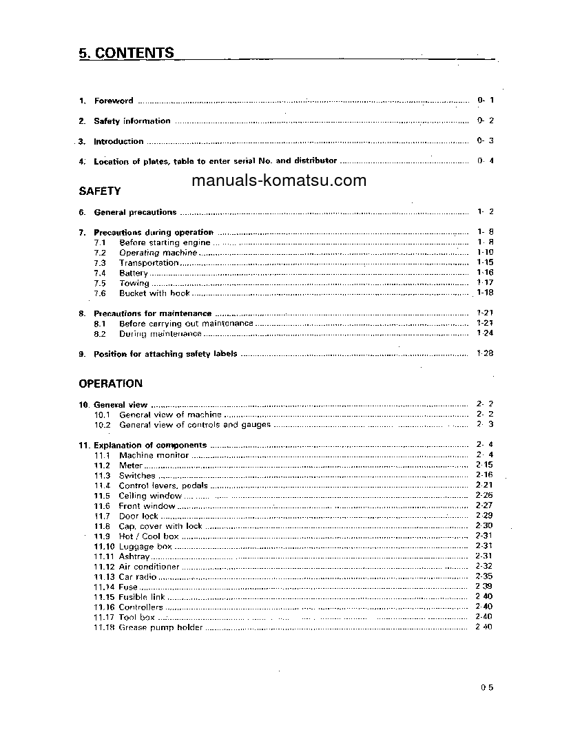 Protected: PC100-6(JPN) S/N J20001-UP Operation manual (English)