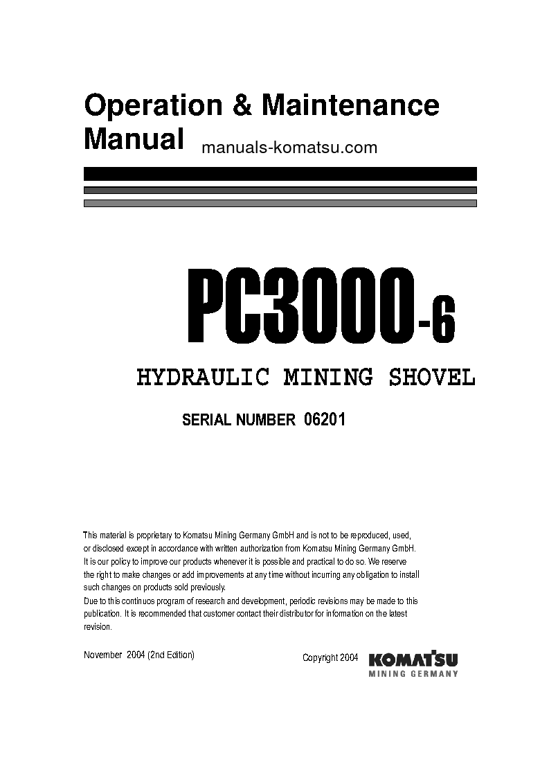 PC3000-6(DEU) S/N 06201-06201 Operation manual (English)