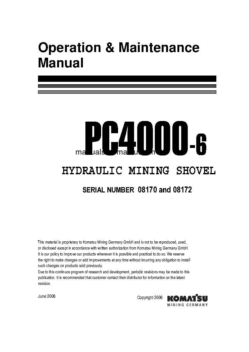 PC4000-6(DEU) S/N 08172-07172 Operation manual (English)