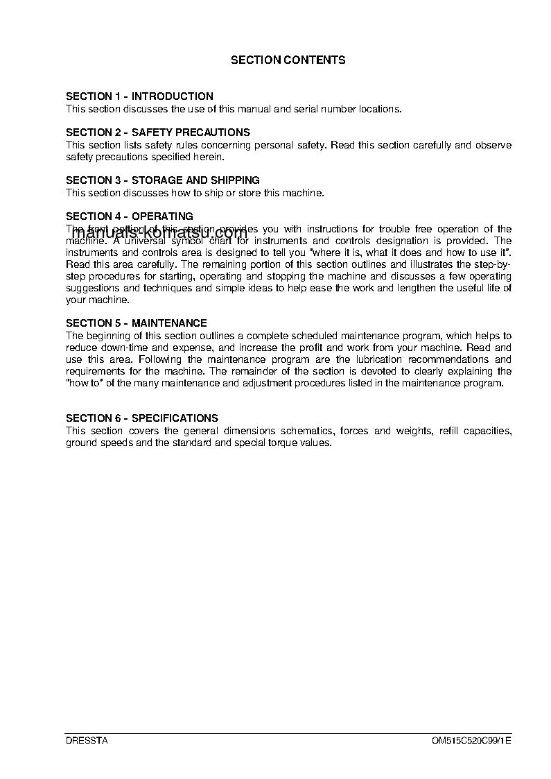 Protected: 515C S/N 7001-UP Operation manual (English)