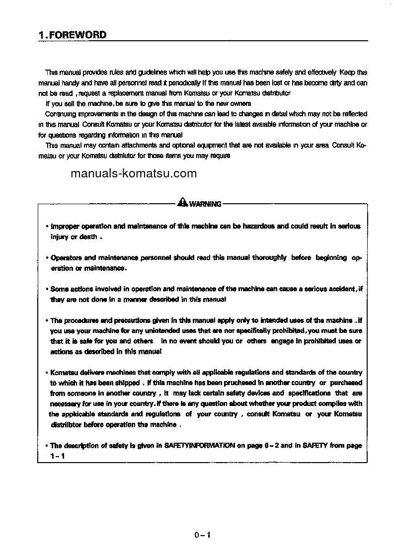 Protected: WA380-3(CHN) S/N 10001-UP Operation manual (English)