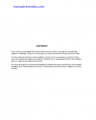 PC5500-6(DEU) S/N 15142-15142 Operation manual (Portuguese)