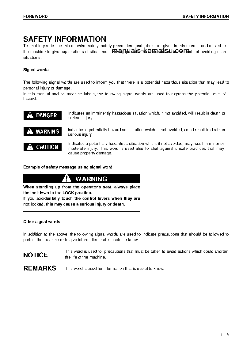 Protected: PC130F-7(IDN) S/N J10001-UP Operation manual (English)