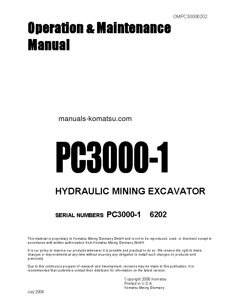 PC3000-1(DEU)-AQUA DIGGER S/N 06202 Operation manual (English)