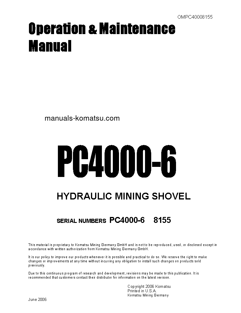 PC4000-6(DEU) S/N 08155 Operation manual (English)