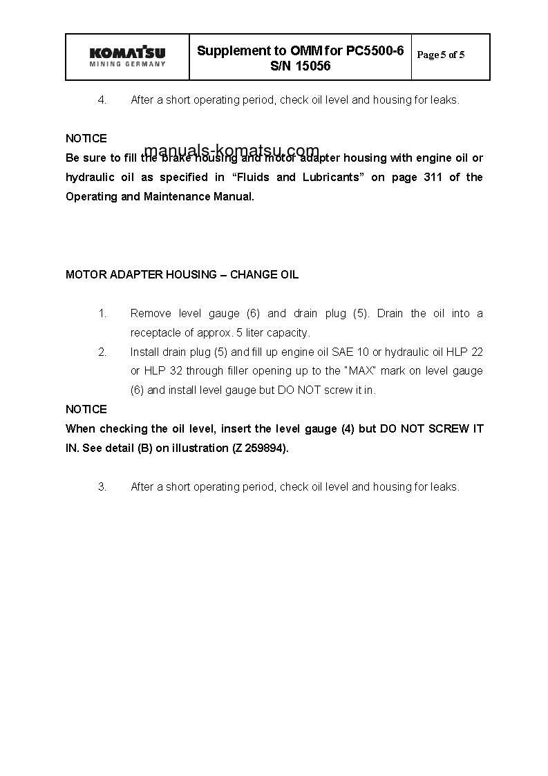 Protected: PC5500-6(DEU) S/N 15056 Operation manual (English)