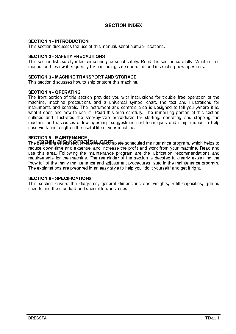 Protected: TD-25H S/N 73001-UP Operation manual (English)