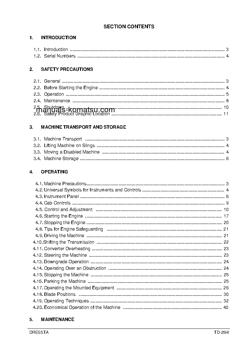Protected: TD-25H S/N 73001-UP Operation manual (English)