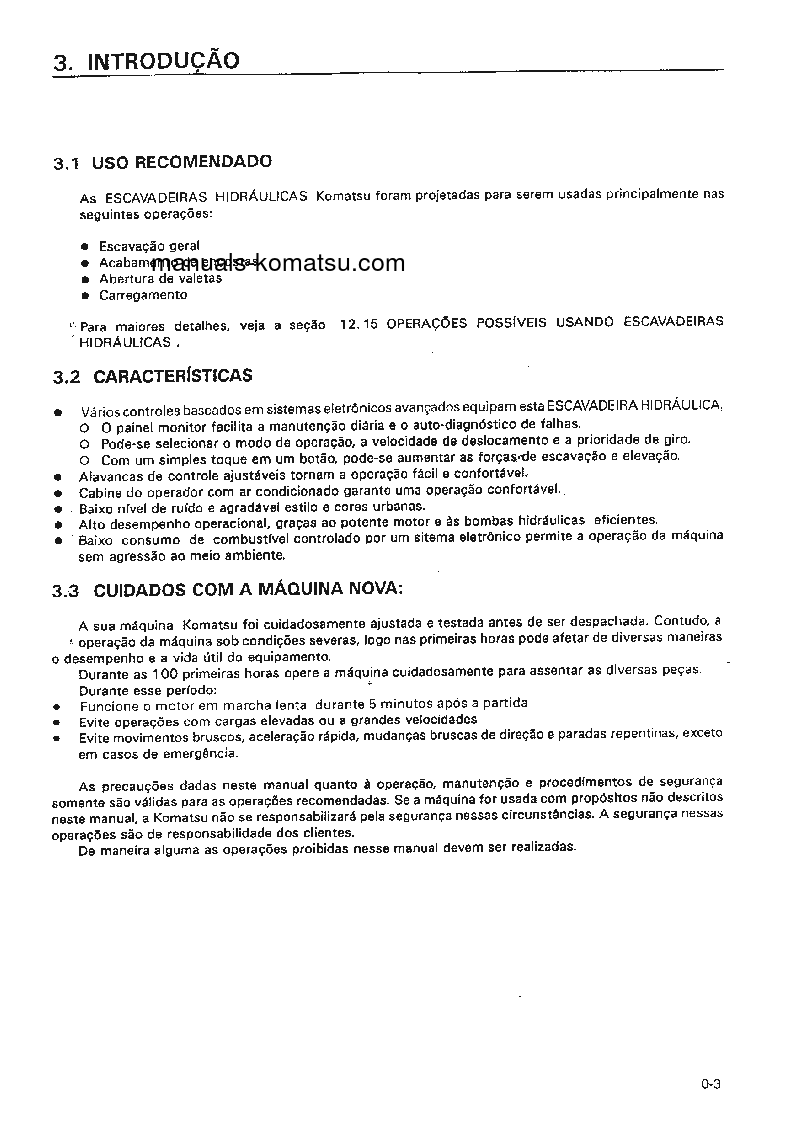 Protected: PC200-6(BRA) S/N B10001-UP Operation manual (Portuguese)
